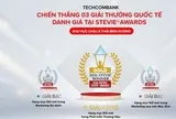 Vượt hơn 1.000 đề cử, Techcombank xác lập "hat-trick" Giải Vàng Stevie® Awards Châu Á – Thái Bình Dương