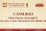 Cảnh báo tình trạng vàng giả, vàng nhái thương hiệu trên thị trường