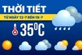 Dự báo thời tiết từ 12 đến 18-7: Bắc Bộ mưa to, Trung Bộ nắng nóng, Nam Bộ mưa chiều