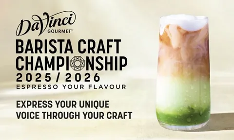 Cuộc thi DaVinci Gourmet Barista Craft Championship 2026: "Espresso Your Flavour" chính thức mở đăng ký dự thi