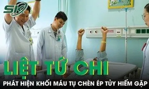 Liệt tứ chi tưởng đột quỵ, chàng trai 33 tuổi phát hiện khối máu tụ chèn ép tủy hiếm gặp