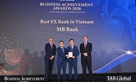MB lần thứ ba liên tiếp được vinh danh “Ngân hàng giao dịch ngoại hối tốt nhất Việt Nam 2026”