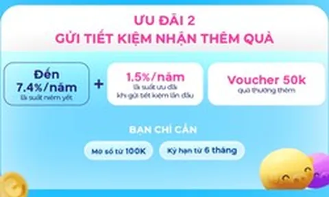 Một ngân hàng trả lãi suất tiết kiệm 8,9%/năm cho số tiền gửi từ 100.000 đồng