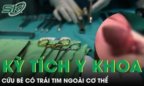 Bé trai chào đời với trái tim nằm ngoài cơ thể