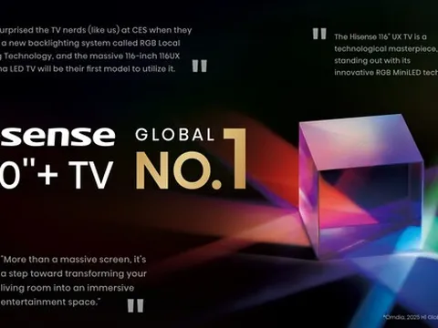 Hisense dẫn đầu thị trường TV màn hình lớn toàn cầu, tiên phong công nghệ RGB-MiniLED thế hệ mới trước thềm IFA 2025