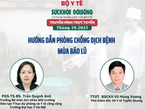 Đang Truyền hình trực tuyến: 'Hướng dẫn phòng chống dịch bệnh mùa bão lũ'
