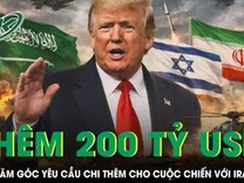 Bộ Chiến tranh Mỹ yêu cầu chi thêm hơn 200 tỷ USD cho cuộc chiến với Iran