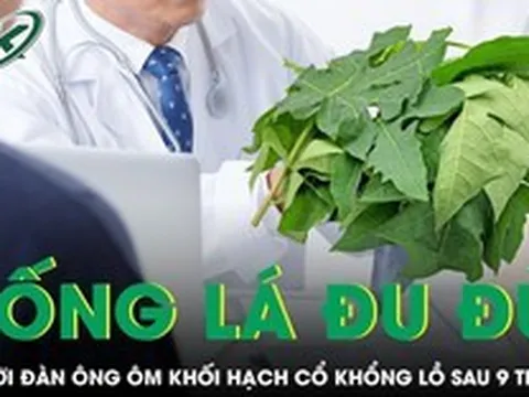 Người đàn ông ôm khối hạch cổ khổng lồ sau 9 tháng uống lá đu đủ