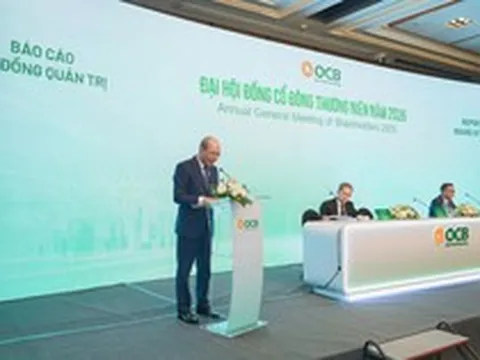 ĐHĐCĐ OCB: Mục tiêu lợi nhuận 2026 tăng 39% so với năm 2025, đạt 6.960 tỷ đồng; tăng vốn điều lệ lên trên 30.600 tỷ