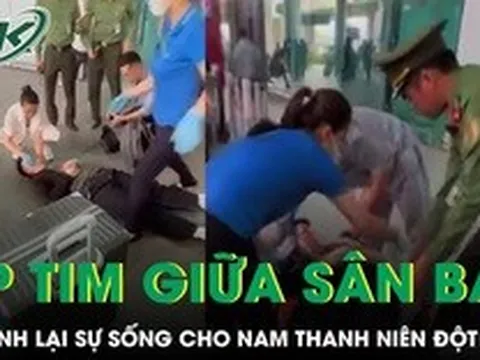 Nữ y sĩ ép tim giữa sân bay giành lại sự sống cho nam thanh niên đột quỵ