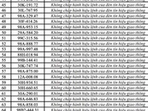 548 chủ xe máy, ô tô mang biển kiểm soát sau khẩn trương nộp phạt nguội theo Nghị Định 168