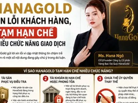 Hana Gold xin lỗi nhà đầu tư, nêu lý do nhiều chức năng trên ứng dụng vẫn bị tạm khoá