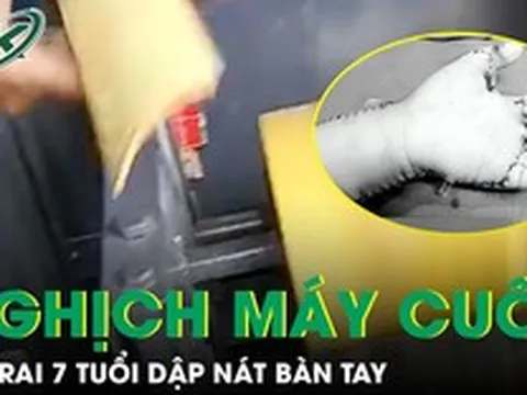 Bé 7 tuổi ở Lào Cai bị máy cuốn dập nát bàn tay do nghịch máy bào quế tự chế