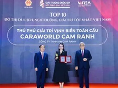 Caraworld Cam Ranh đạt top 10 đô thị du lịch, nghỉ dưỡng, giải trí tốt nhất Việt Nam