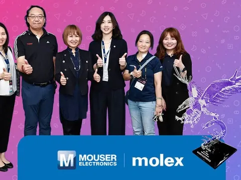 Mouser Nhận Giải Thưởng Nhà Phân Phối Qua Danh Mục Điện Tử Của Năm Khu Vực Châu Á - Thái Bình Dương Từ Molex Năm Thứ Tám Liên Tiếp
