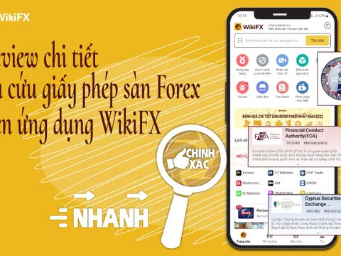 Review chi tiết tra cứu giấy phép sàn Forex trên ứng dụng WikiFX